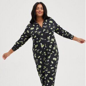 Torrid - Fleece Hooded Lounge Onesie - Halloween Ghosts - Plus Size - 1X / 2X